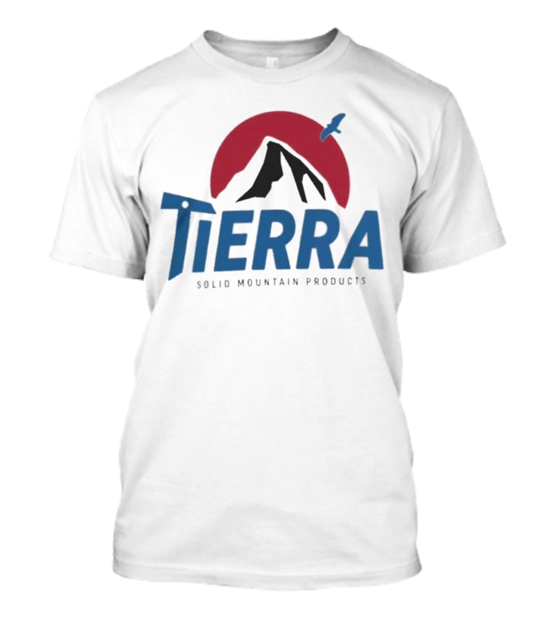 Tierra Solid Mountain Products Red Sun Blue Bird T-Shirt