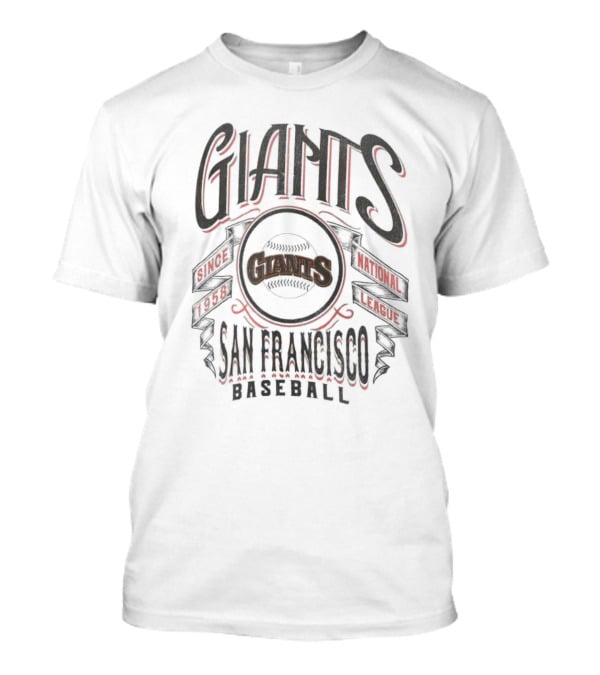 San Francisco Giants Baseball Since 1958 National League Rucker Collection Distressed Rock T-Shirt