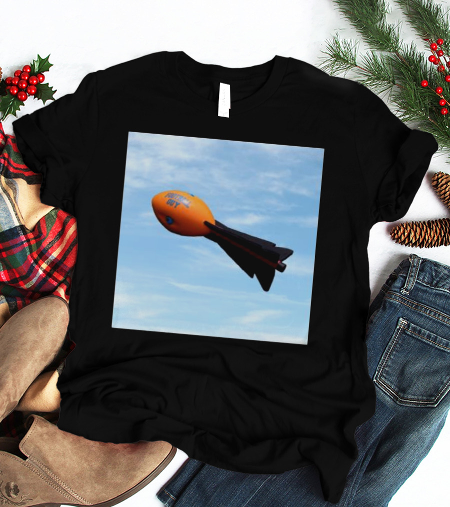 Football Guy Rocket Sky Launch T-Shirt