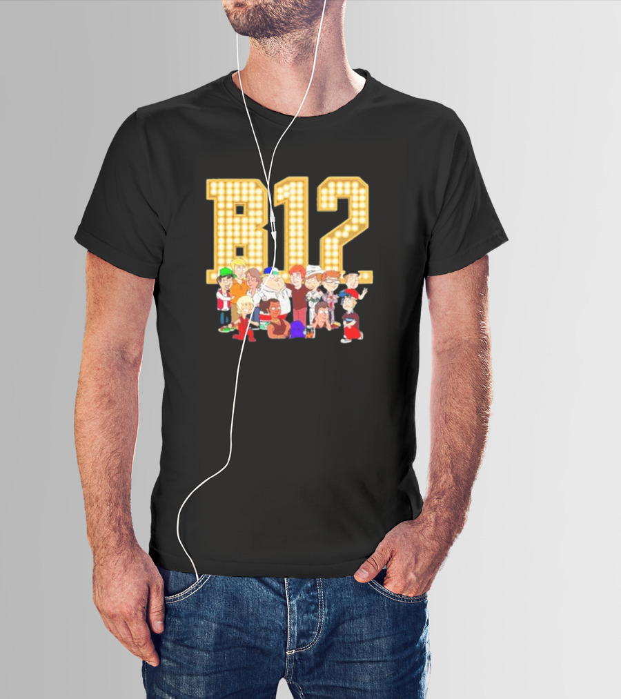 B12 Boys 12 Comic Con Animated Characters Ensemble T-Shirt