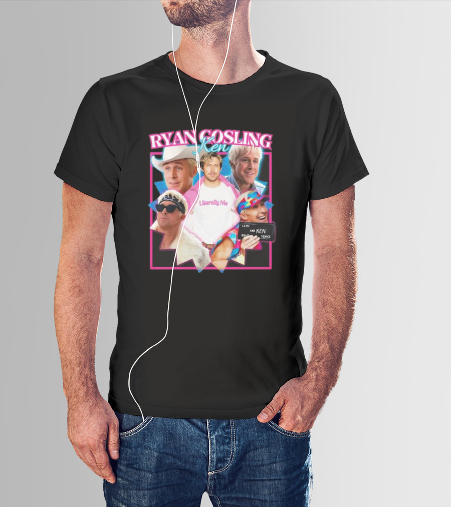 Ryan Gosling Ken Literally Me Ken Barbie Movie LAPD Ken Venice T-Shirt