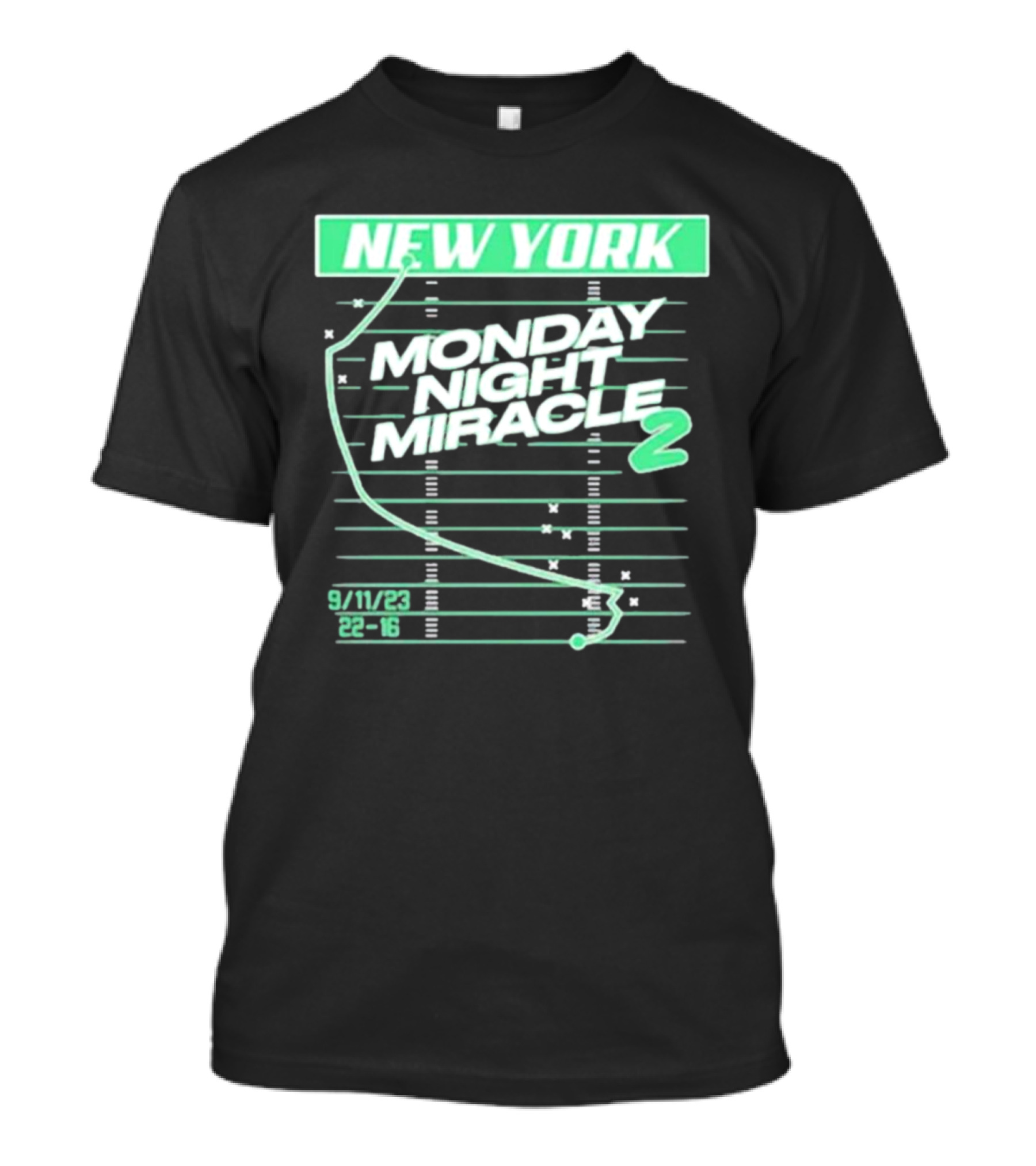 New York Monday Night Miracle 2 9/11/23 22-16 T-Shirt