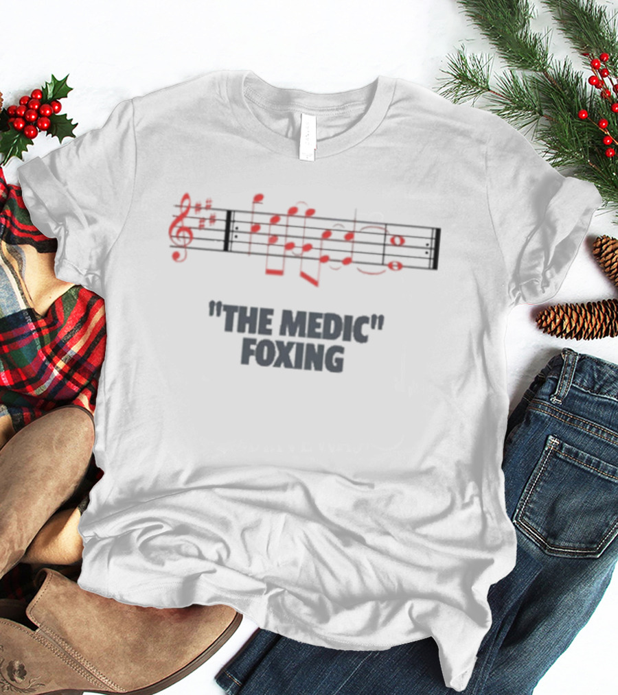 The Medic Foxing Music Notes Sheet T-Shirt