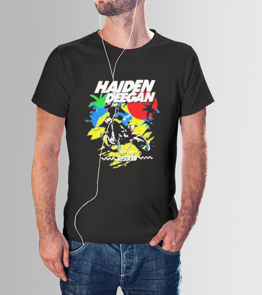 Haiden Deegan 38 Colorful Motocross Art With Sun And Palm Elements T-Shirt
