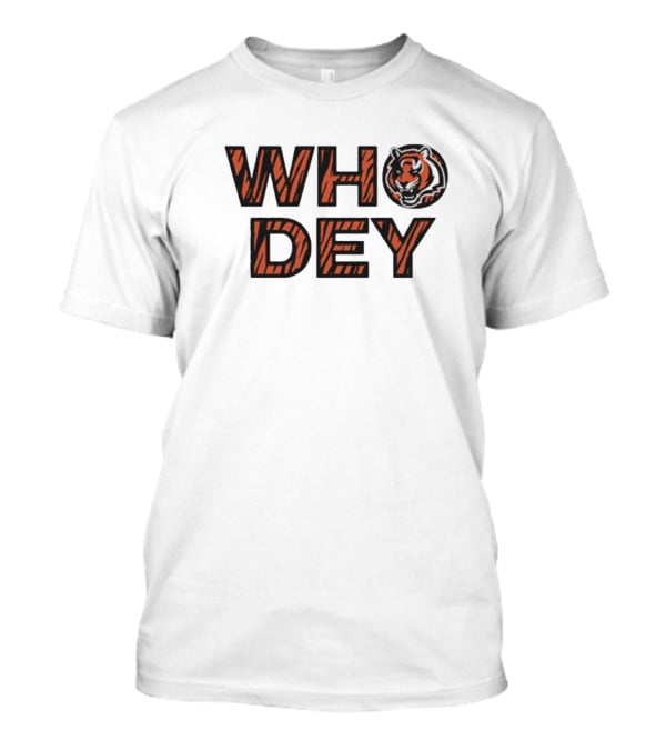 Who Dey Cincinnati Bengals Tiger Stripes T-Shirt