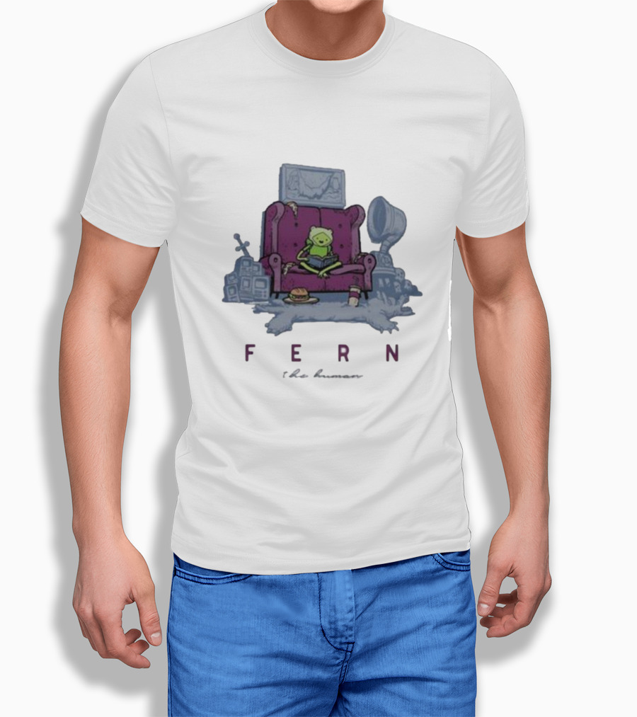 Fern The Human Adventure Time Sitting On Couch T-Shirt