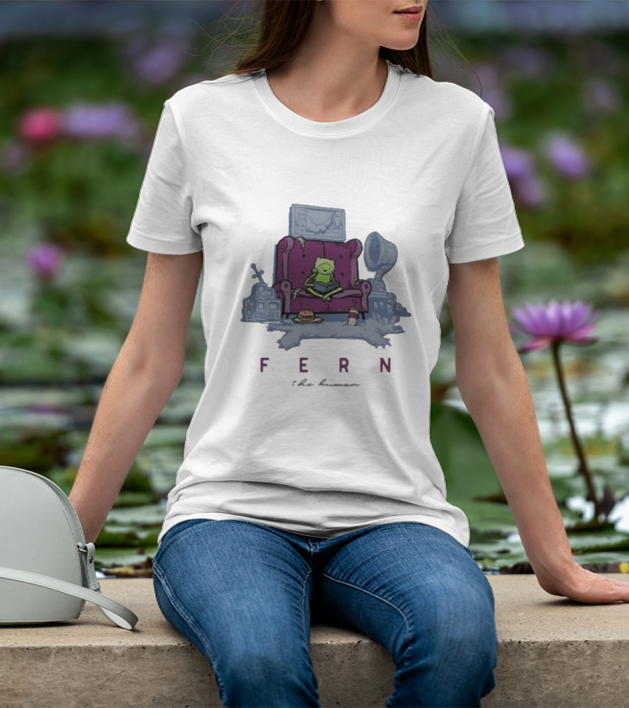 Fern The Human Adventure Time Sitting On Couch T-Shirt