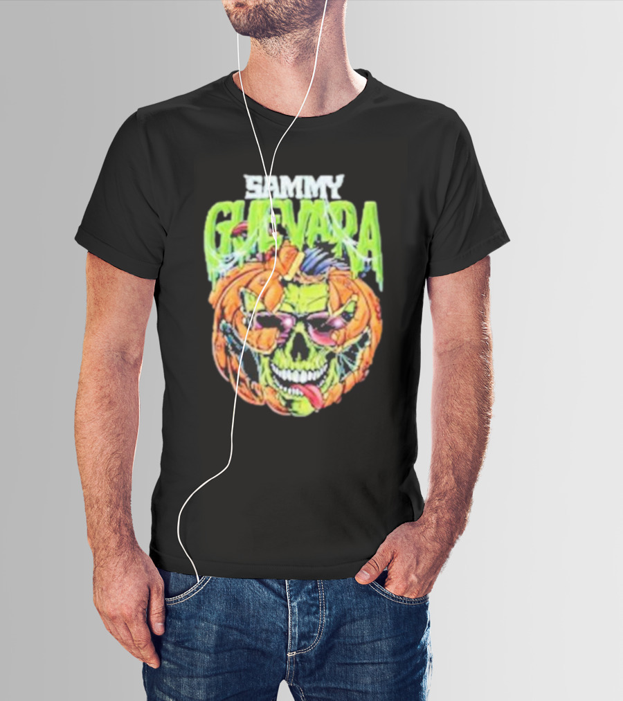 Sammy Guevara Goosebumps Halloween Pumpkin Skull T-Shirt
