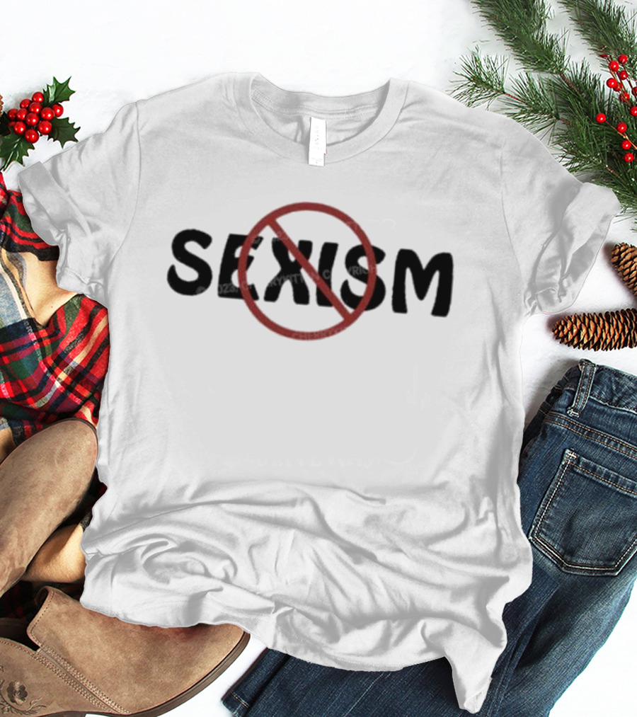Prohibit Sexism Symbol With Red Circle And Slash T-Shirt