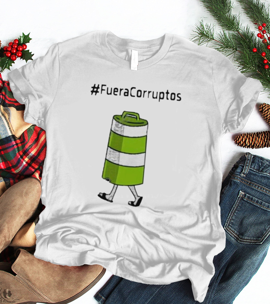Paola Hurtado Uri Samayoa #FueraCorruptos Walking Traffic Cone Image T-Shirt