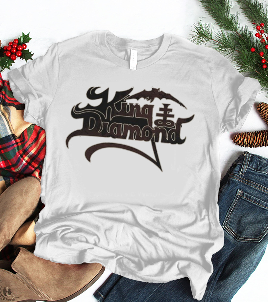 King Diamond Shop Masquerade Of Madness Logo With Bat And Cross Elements T-Shirt