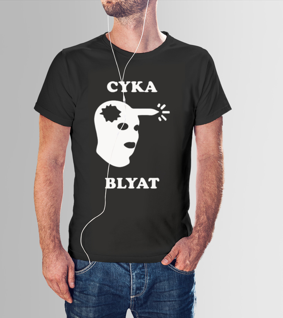 CYKA BLYAT Mask Bullet Headshot T-Shirt