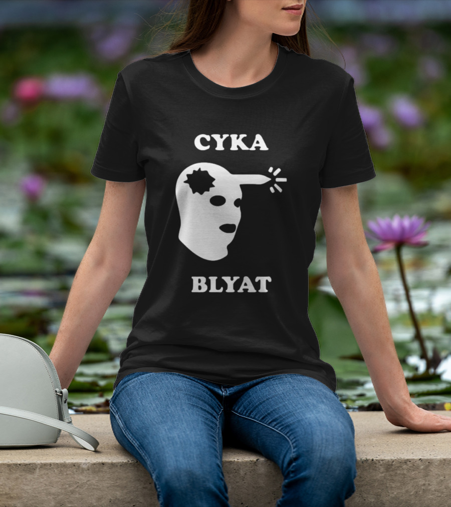 CYKA BLYAT Mask Bullet Headshot T-Shirt