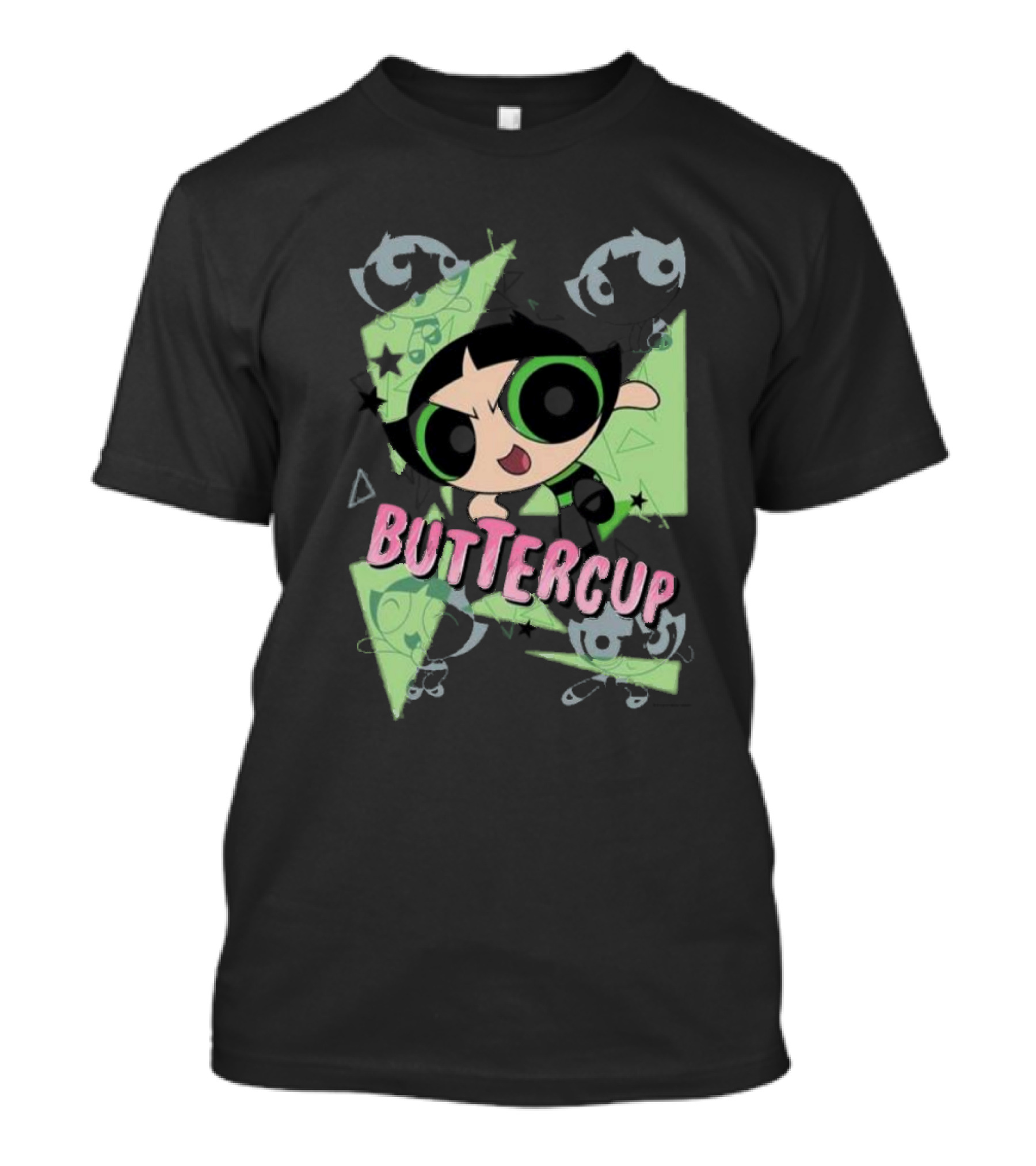 Powerpuff Girls Buttercup Moves CN Text And Symbols T-Shirt