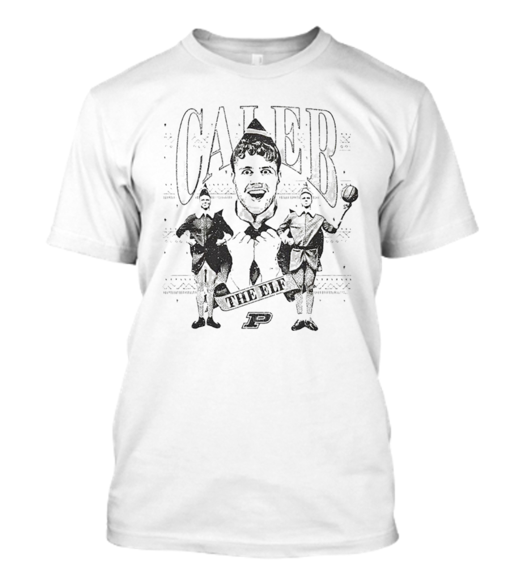Caleb The Elf Purdue Basketball Holiday T-Shirt