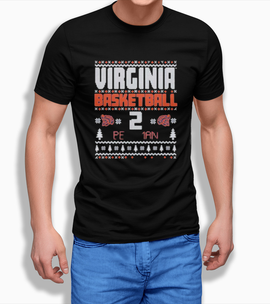 Virginia Basketball Reece Beekman 2 Pe 1an Winter Holiday T-Shirt