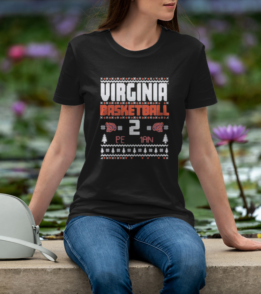 Virginia Basketball Reece Beekman 2 Pe 1an Winter Holiday T-Shirt