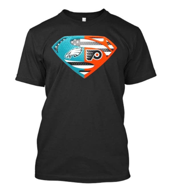 Philadelphia Eagles Philadelphia Flyers Superman Logo Mashup T-Shirt