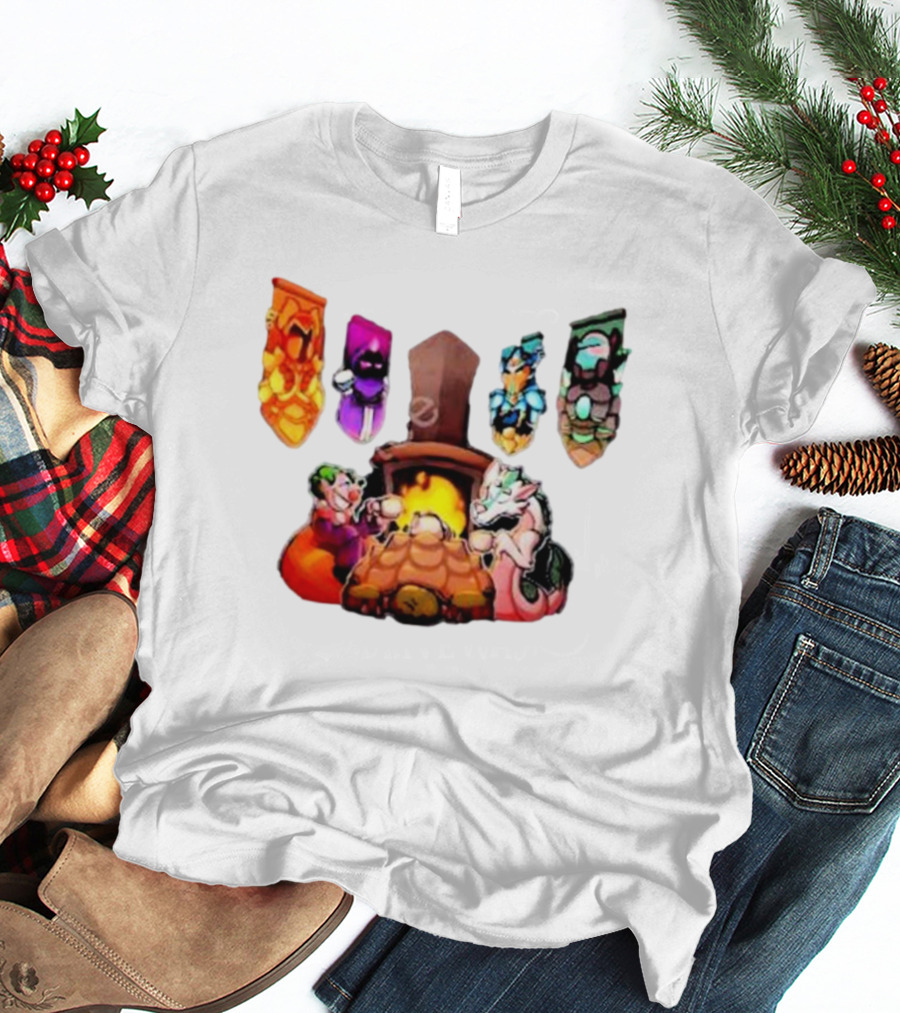 Terraria Banners Campfire Cozy Gaming Session T-Shirt