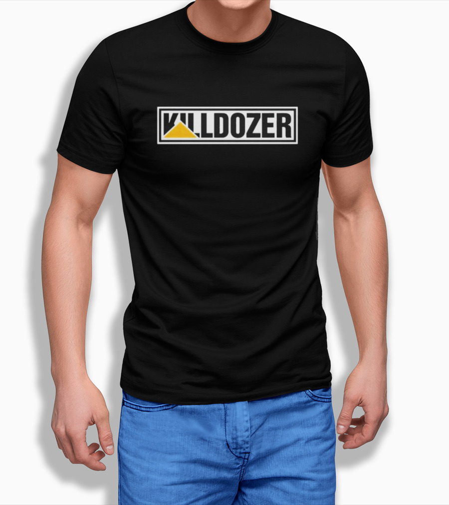 Killdozer Iconic Yellow Bulldozer Triangle T-Shirt