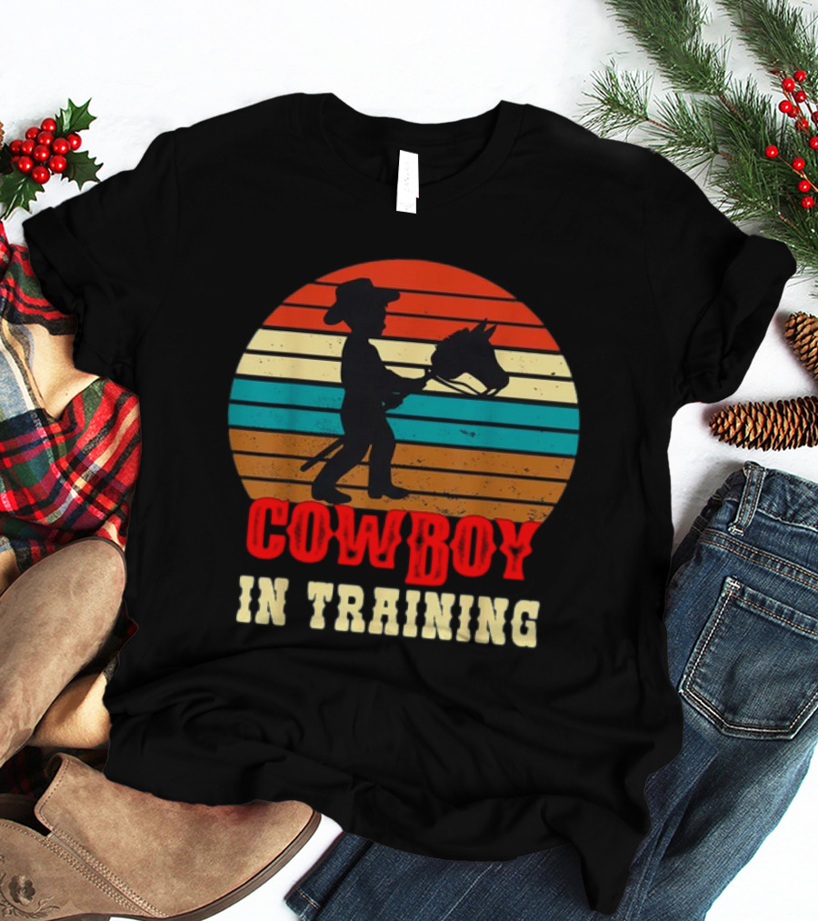 Cowboy In Training Future Rodeo Boy With Wooden Horse T-Shirt