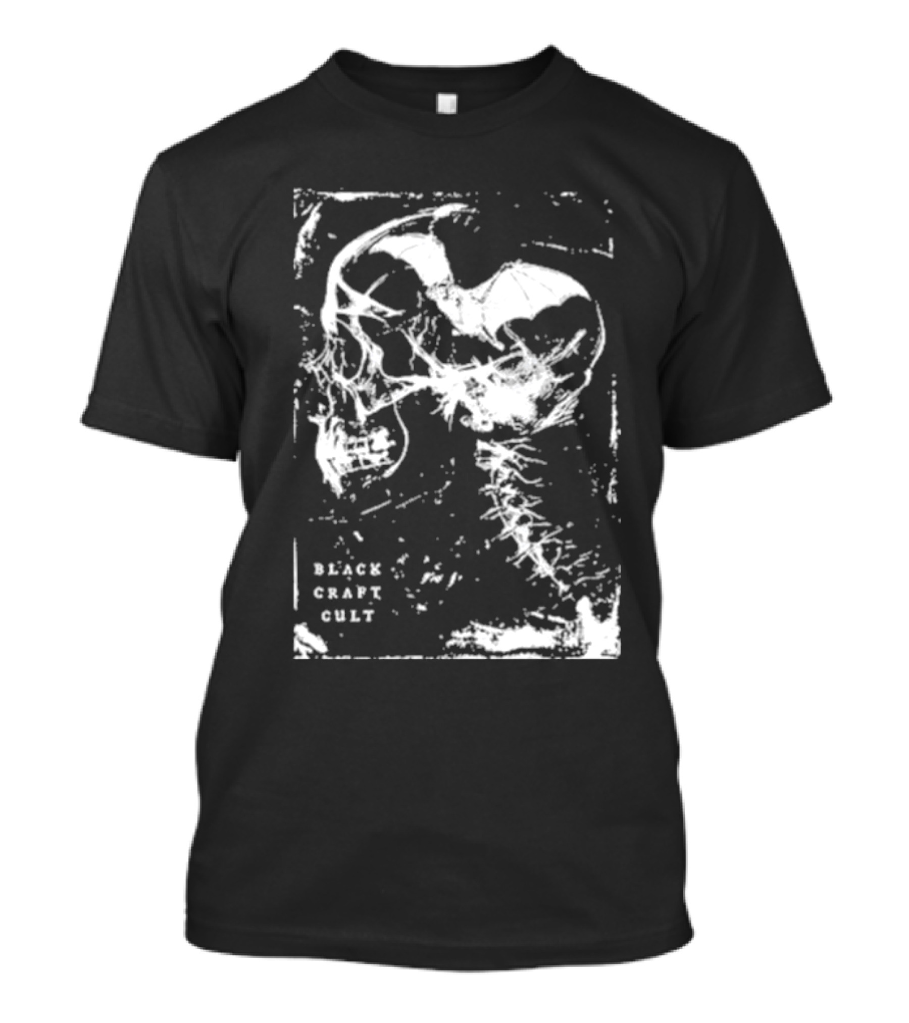 Black Craft Cult Skull Bat T-Shirt