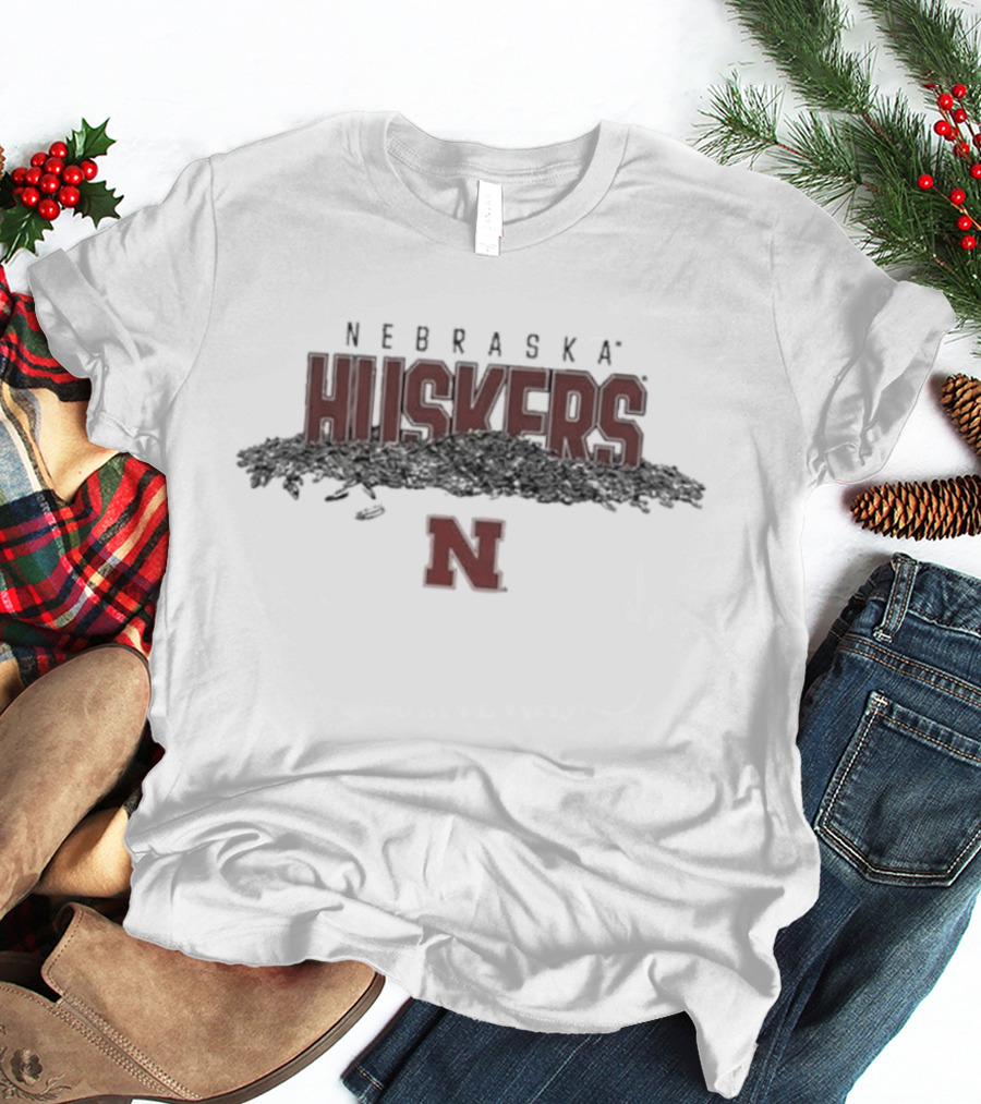 Nebraska Huskers Baseball Sunflower Seeds Logo N T-Shirt