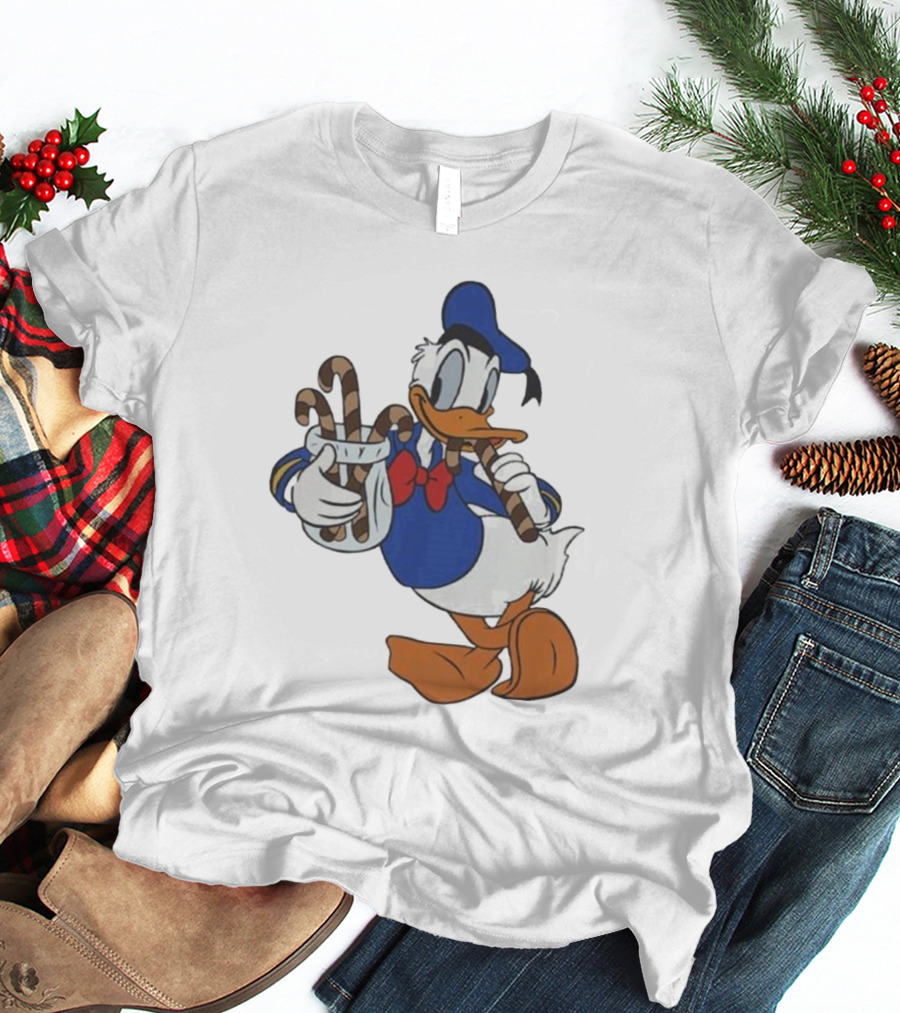 Donald Duck Festive Candy Canes T-Shirt