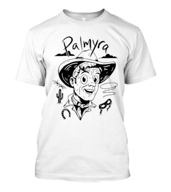 Palmyra Cowboy Retro Cactus Lasso Horse Shoe T-Shirt