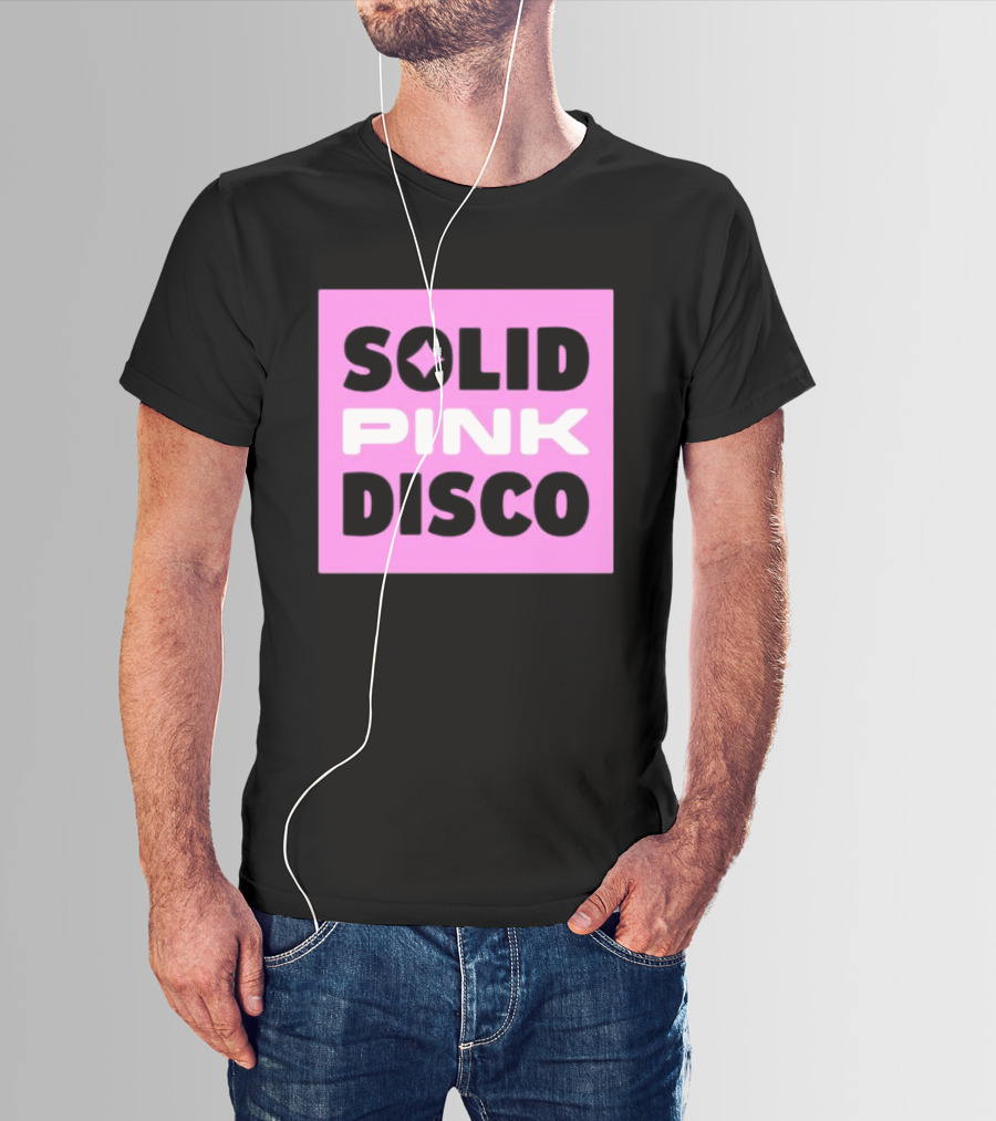 SOLID PINK DISCO Starburst Retro Block T-Shirt