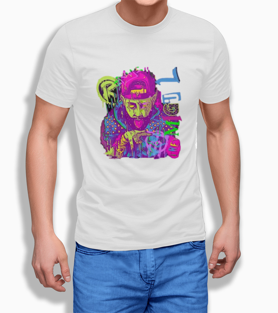 Trey Miguel Neon Drip Purple Paint T-Shirt