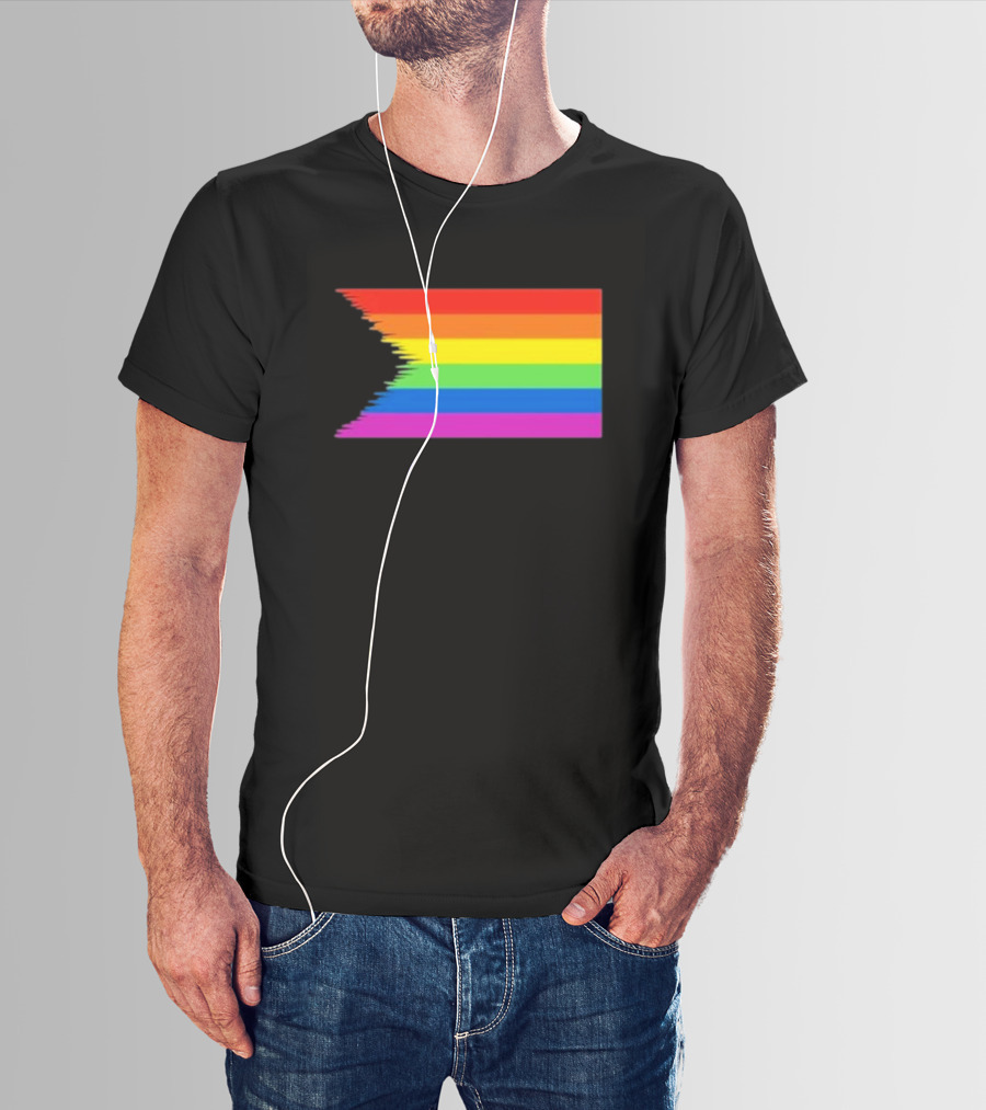 Pride Restored Flag Distorted Rainbow Bands T-Shirt