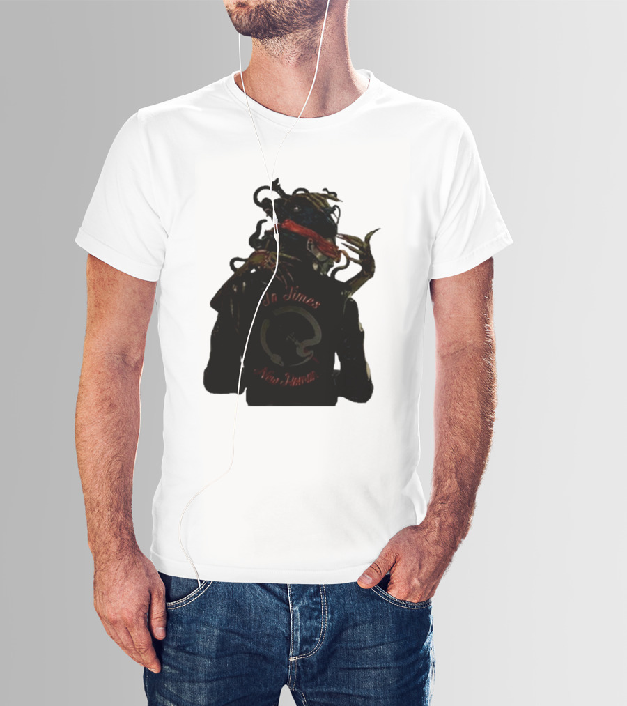 QOTSA In Times New Roman Blindfolded Figure With Entangled Hands T-Shirt