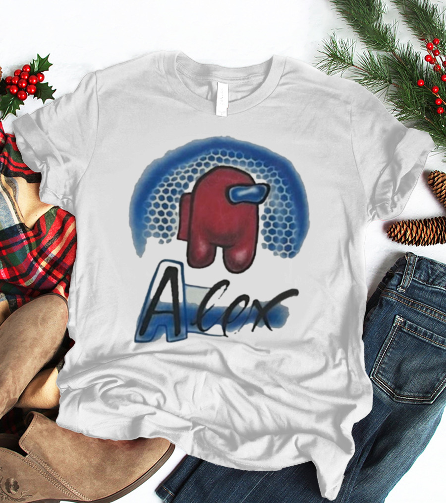 Alex Among Us Red Blue Honeycomb T-Shirt
