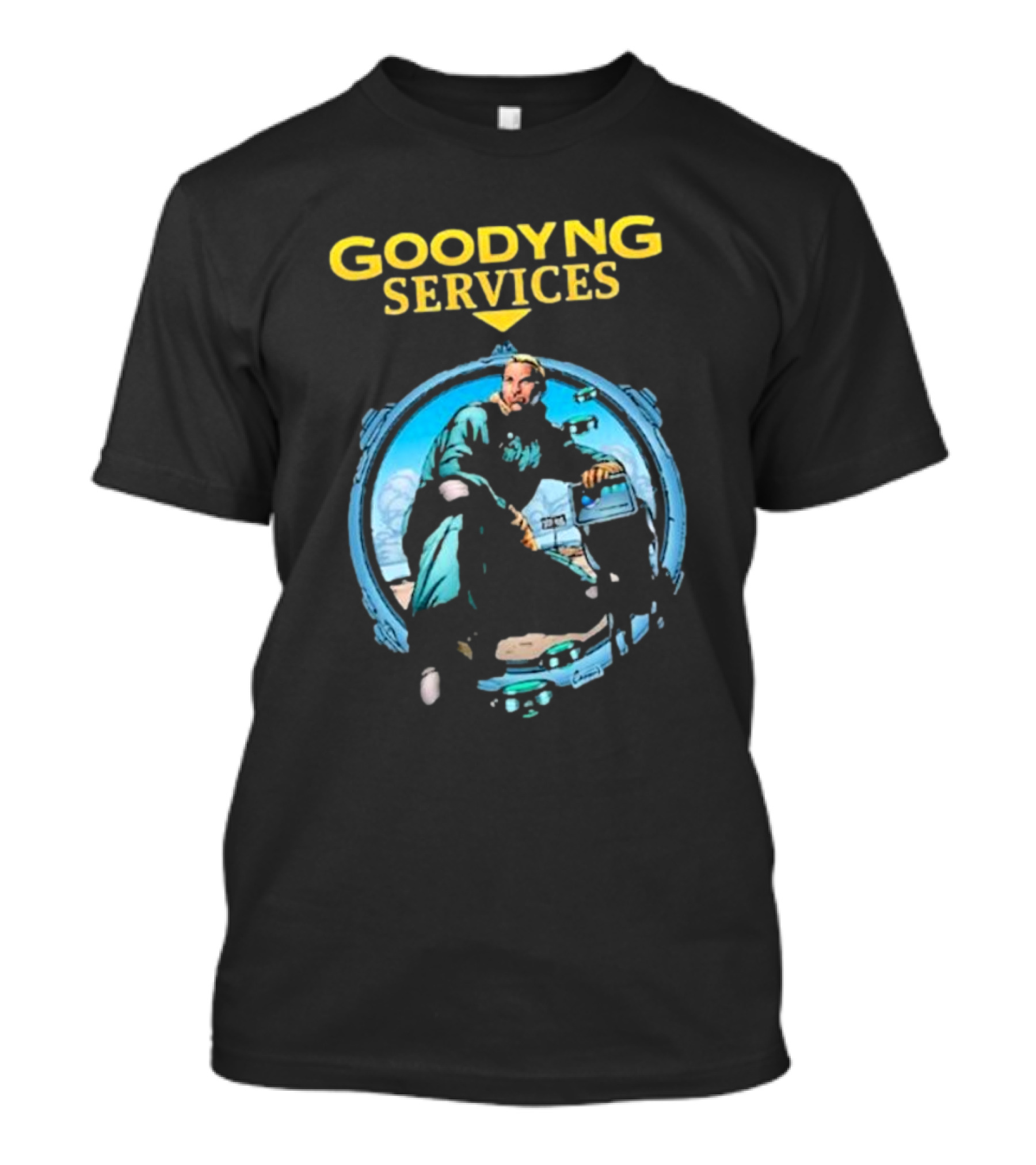 Goodyng Services Rippaverse Comics Character Scene T-Shirt