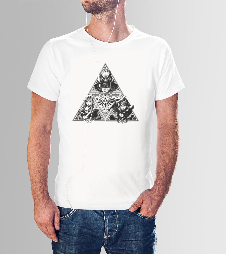 Tokyo Legend Of Zelda Triforce Icon With Characters T-Shirt