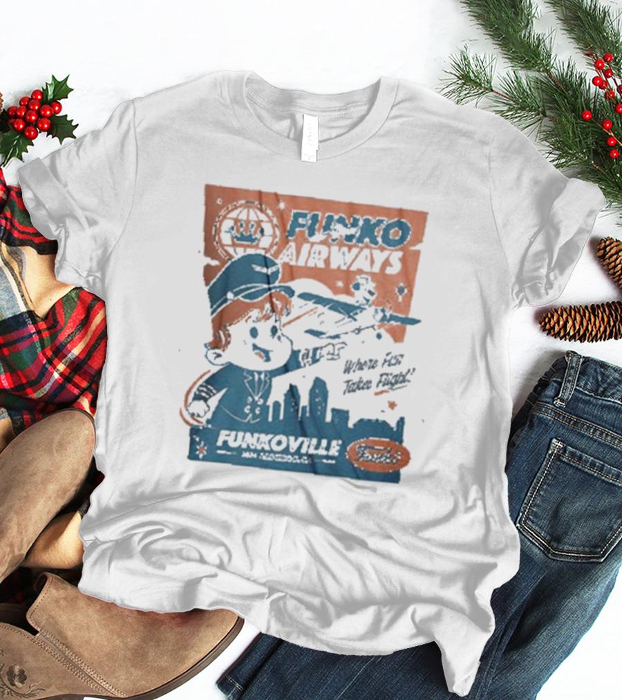 Funko Airways Funkoville We're Fly Take Flight San Diego T-Shirt