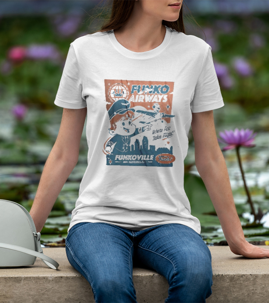 Funko Airways Funkoville We're Fly Take Flight San Diego T-Shirt