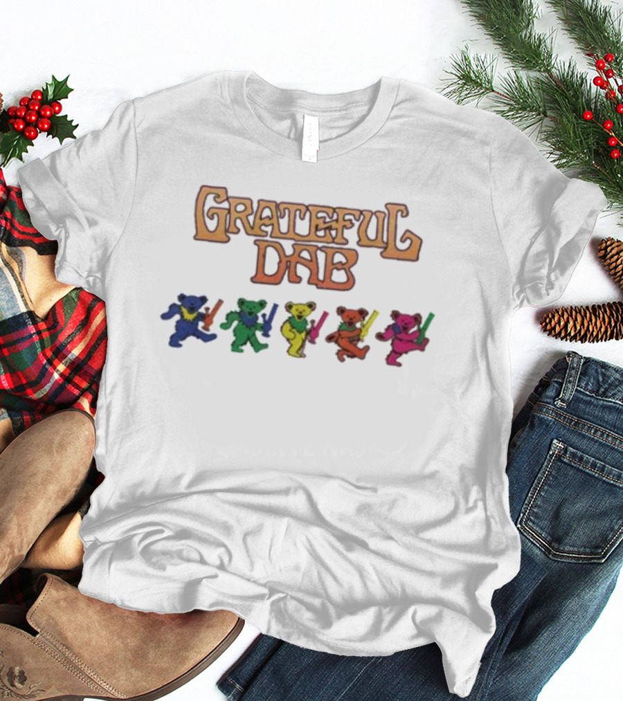 Grateful Dab Bears With Colorful Dancing Figures T-Shirt