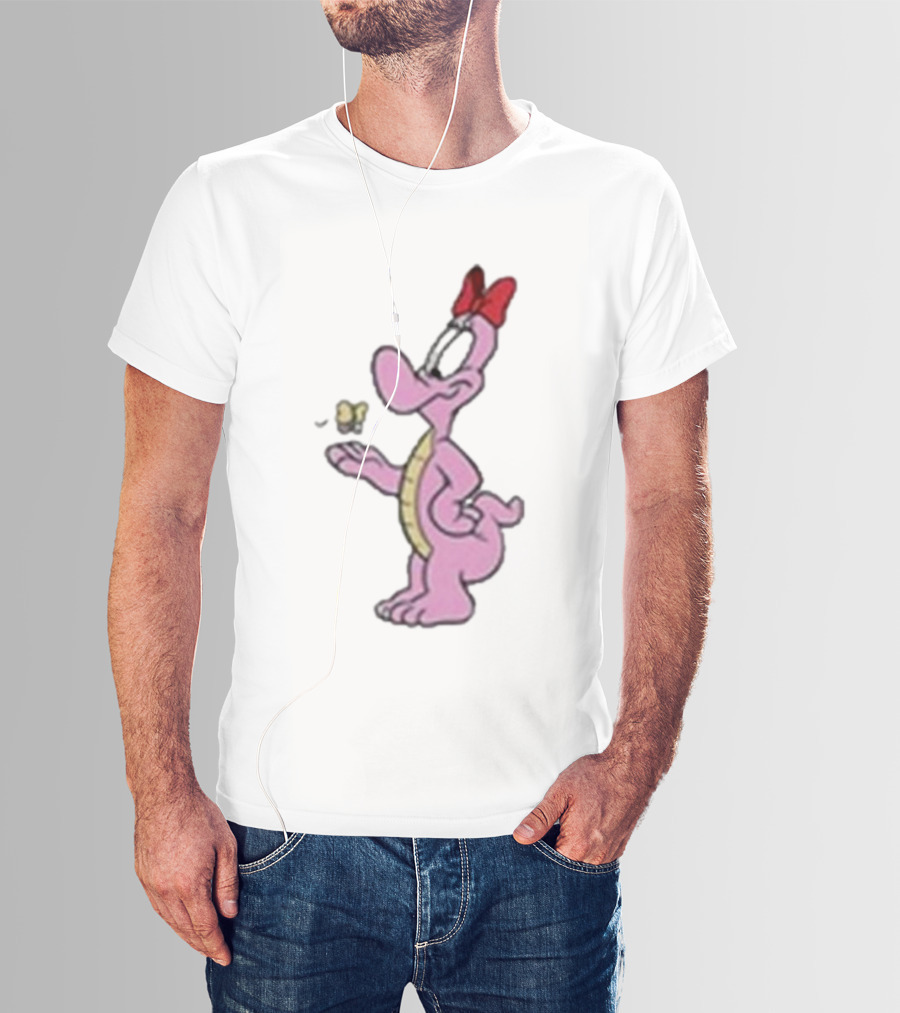 454 Life Baby Yoshi Bow Wearing Cartoon Character With Butterfly T-Shirt