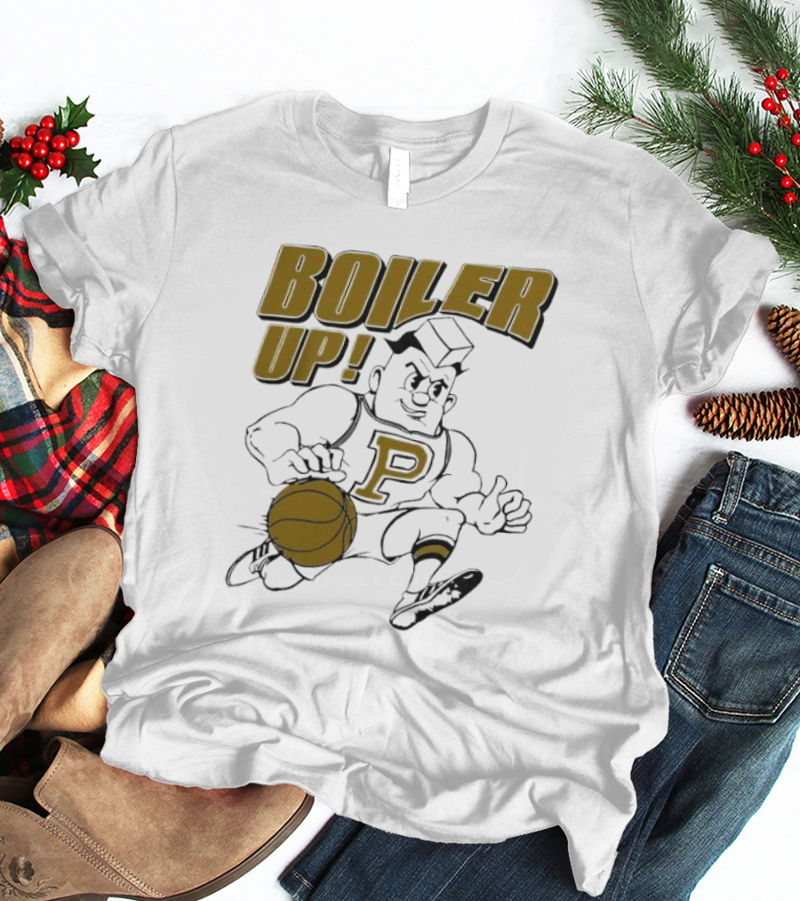 BOILER UP Basketball 70's Mascot P T-Shirt