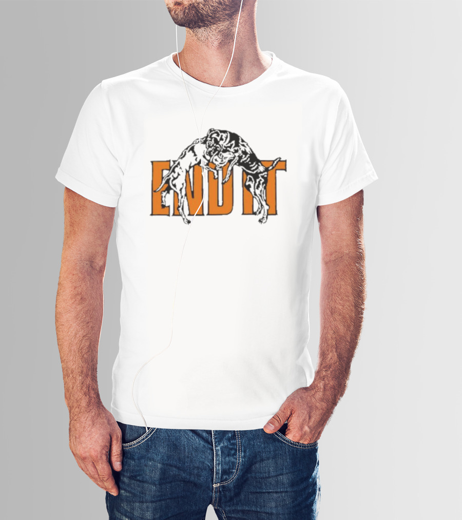 End It Isthatadug Dog Wrestling Emblem T-Shirt