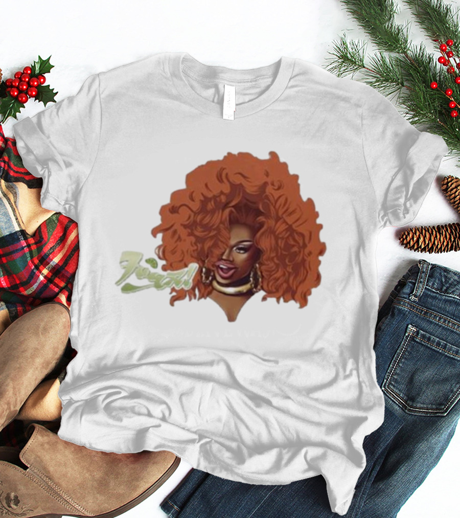 Drag Queen Sunami Foam Iconic Curly Hair T-Shirt