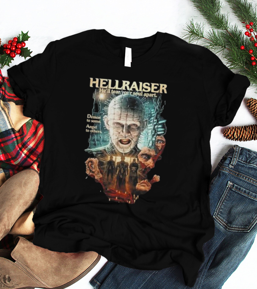Hellraiser He'll Tear Your Soul Apart Demon To Some Angel To Others T-Shirt