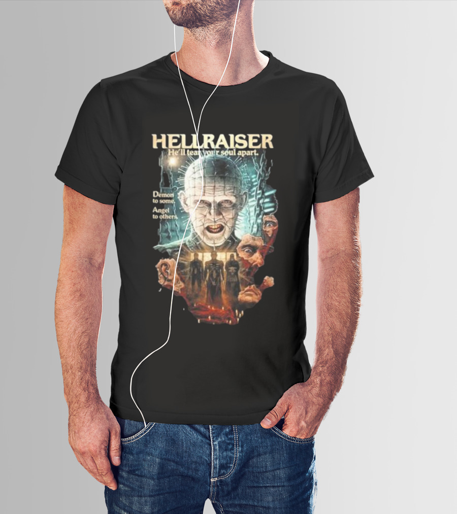 Hellraiser He'll Tear Your Soul Apart Demon To Some Angel To Others T-Shirt