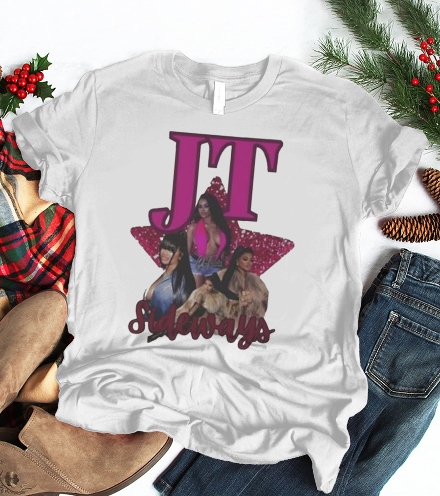 JT Sideways Star Pink Glamorous Portraits T-Shirt
