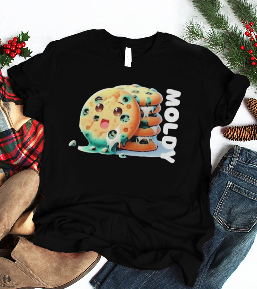 Moldy Cookies Stack With Cute Melting Face T-Shirt