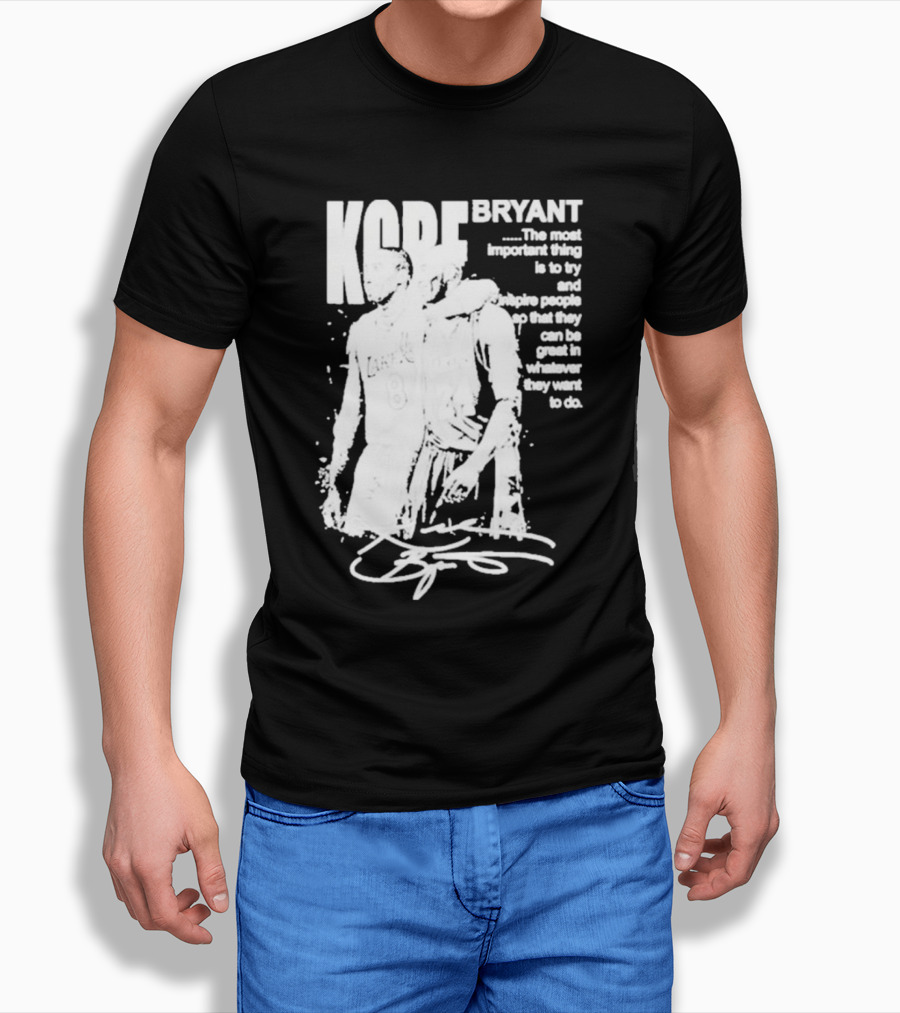 Kobe Bryant Los Angeles Lakers Signature Inspirational Message T-Shirt