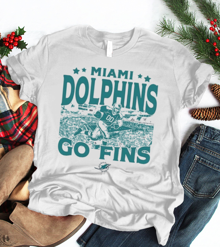 Miami Dolphins Go Fins Vintage Stadium Gameday T-Shirt