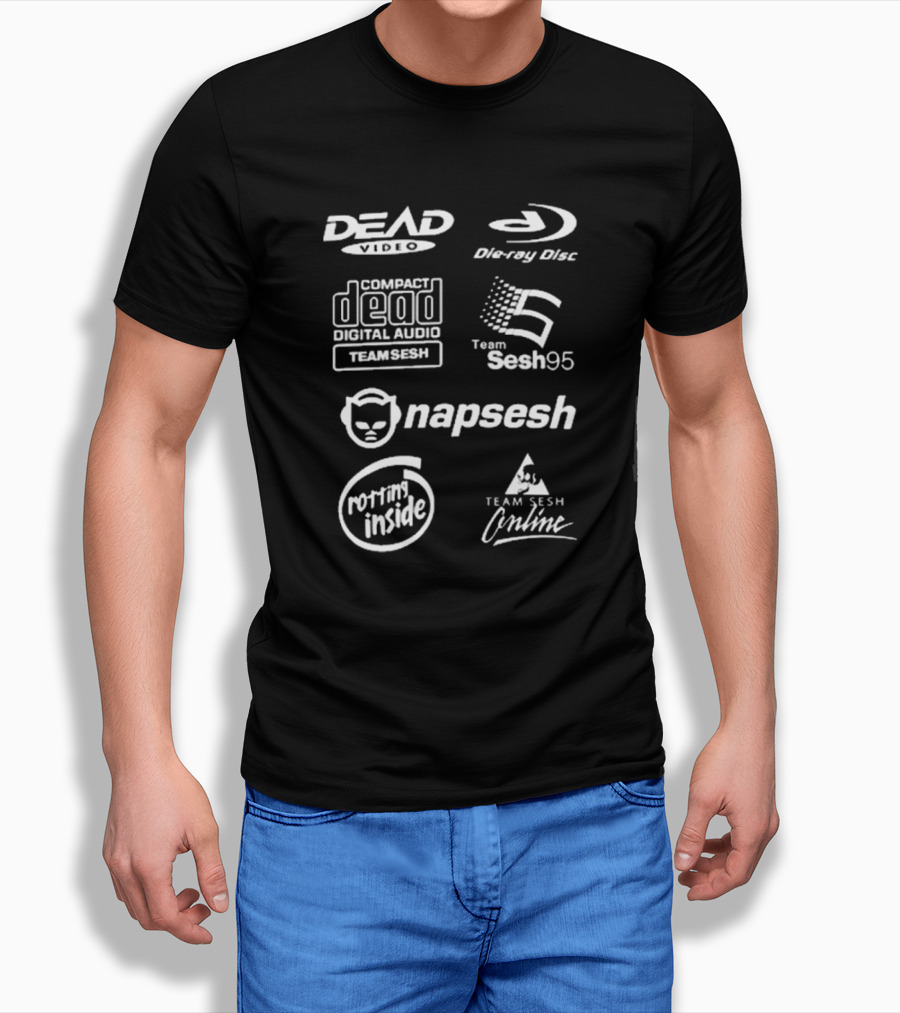 Dead Video Die Ray Disc Compact Dead Digital Audio Team Sesh 95 Napsesh Rotting Inside Team Sesh Online T-Shirt